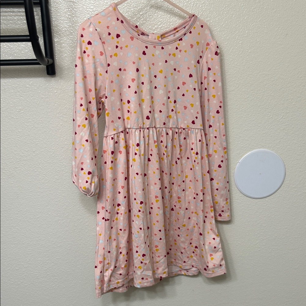 Charming Pink Kids Dress with Colorful Dots